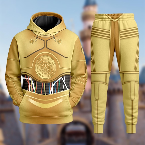 C3-PO Cosplay Costume Shirt, Star Wars C3PO Hoodie Sweatshirt