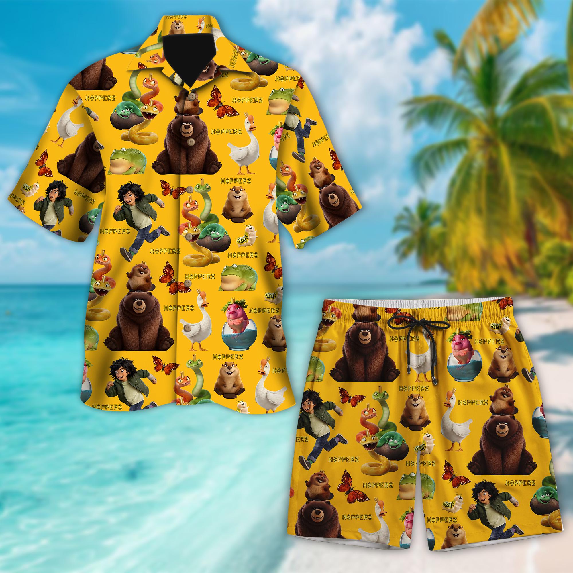 Discover Disney Hoppers Hawaiian Shirt, Hoppers Button Up, Disney Shirt, Hoppers Magic Kingdom Shirt, Hoppers Animal Kingdom Hawaii Shirt, Disney Tee