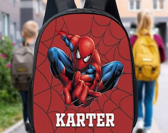 Personalized Family Spider Backpack, Spider Hero Bottle Gift For Kids, Spider Birthday Theme Party Luch Bag, Superhero Christmas Gift