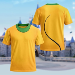 Pluto Dog Costume T-Shirt, Mickey House 3D T-Shirt, Cartoon Character All Over Print Shirt, Pluto Dog Cosplay Costume Tee, Halloween Tee