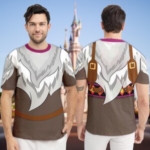 Sven Frozen Reindeer Costume T-Shirt, Sven Reindeer 3D Shirt, Frozen Magic Kingdom Character Halloween Cosplay Party Christmas Gift image 2