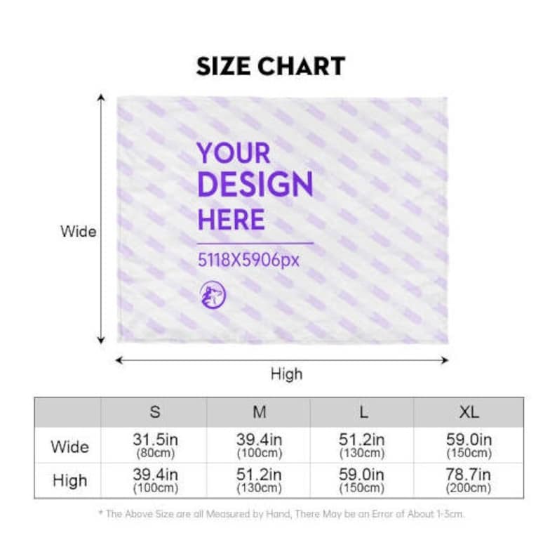the size chart for a towel