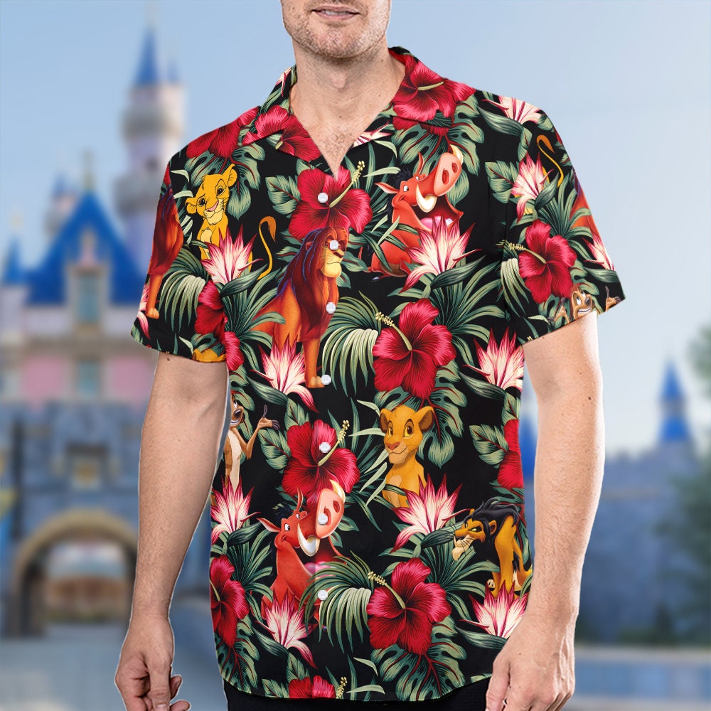 Discover ディズニー メンズ レディース ハワイアン アロハシャツ ディズニーランド ディズニーキャラクター Summer Vacation プレゼント