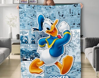 Personalized Duck Blanket, Duck Blanket, Funny Duck Blanket Chirstmas Gift, Magic World Fleece Blanket, Cartoon Movie Quilt