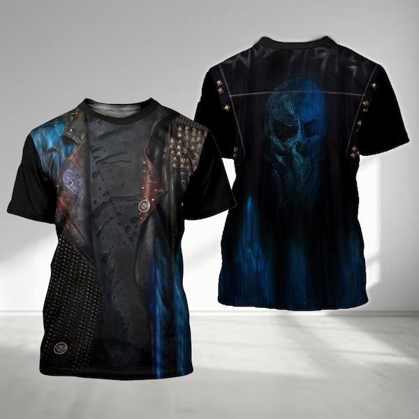 Dios de los muertos Cosplay disfraz camisa 3D, camisa, disfraz de Halloween para camiseta de grupo familiar, camiseta de Halloween de personaje de película estadounidense