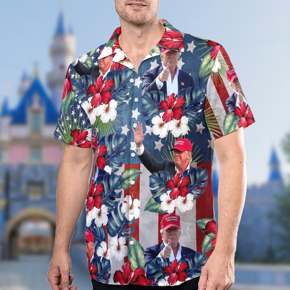 Chemise Patriotique Homme Drapeau Américain - T-shirt Manches Courtes Ou Longues, Pour Le 4 Juillet Et événements - 7