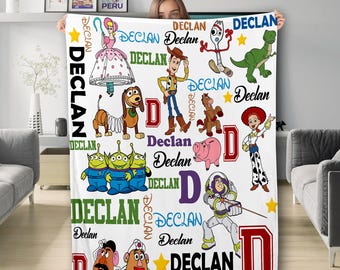 Personalized Toy Movie Blanket, Characters Blanket, Cartoon Movie Blanket Christmas Gift, Character Blanket, Toy Fleece Blanket, Toy Quilt