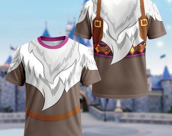 Sven Frozen Reindeer Costume T-Shirt, Sven Reindeer 3D Shirt, Frozen Magic Kingdom Character Halloween Cosplay Party Christmas Gift