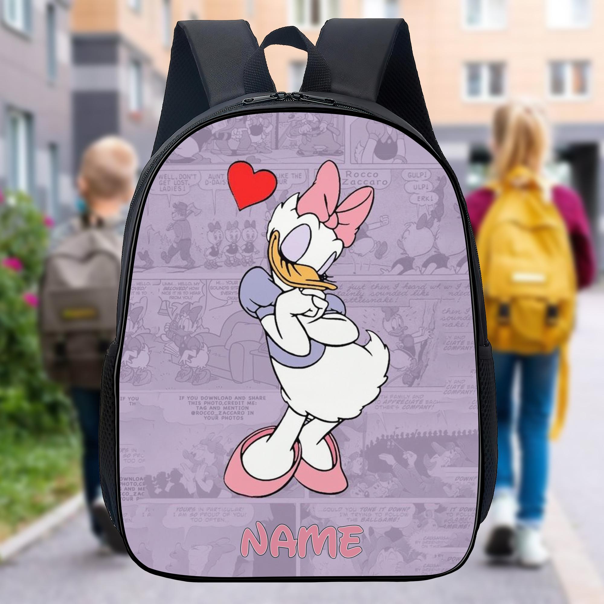 Buy Personalize Daisy Duck Niche Backpack Mickey Mouse Bottle Tony Stark Lunch Bag Custom Name Fanny Back Cartoon Movie Waist Bag Online in India Etsy