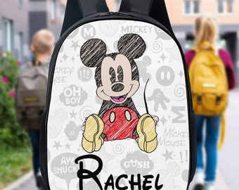 Personalized Cute Mouse Backpack, Customized Name Mouse Character Lunch Bag, Animated Character Drink Bottle, School Gift, Mouse Tumbler