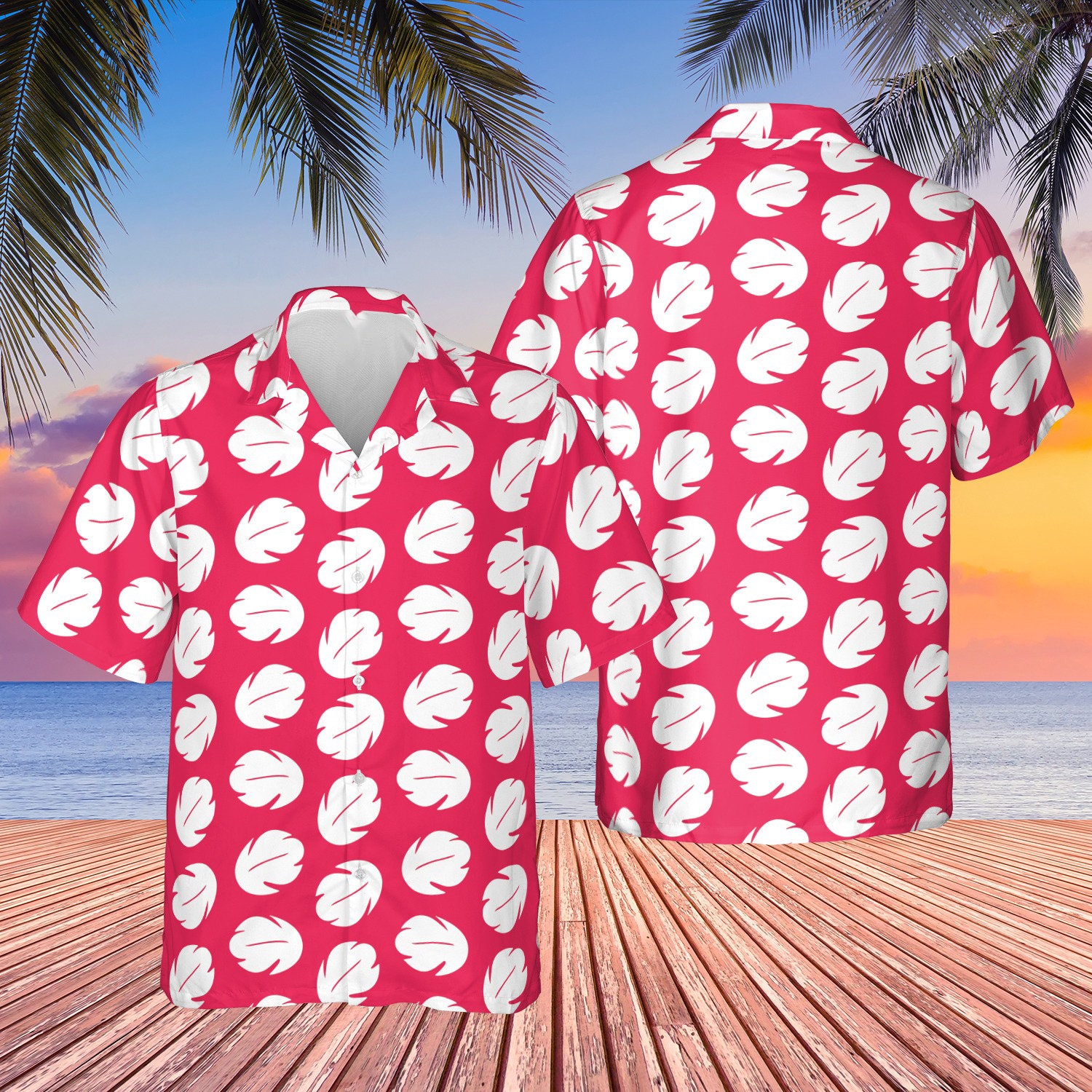 Discover Tropical Leaf Symbol Pattern Hawaiian Shirt