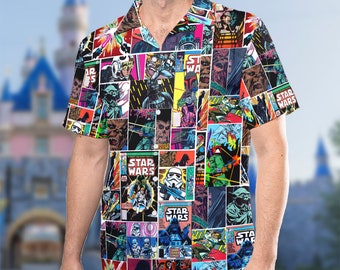 Universe Cantina Party Hawaii Shirt, Universe Movie Button Up Shirt, Galaxy Hawaiian Shirt, Funny Shirt Gift, Cartoon 3D All Over Print Tee