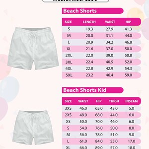 a women's shorts size chart with measurements