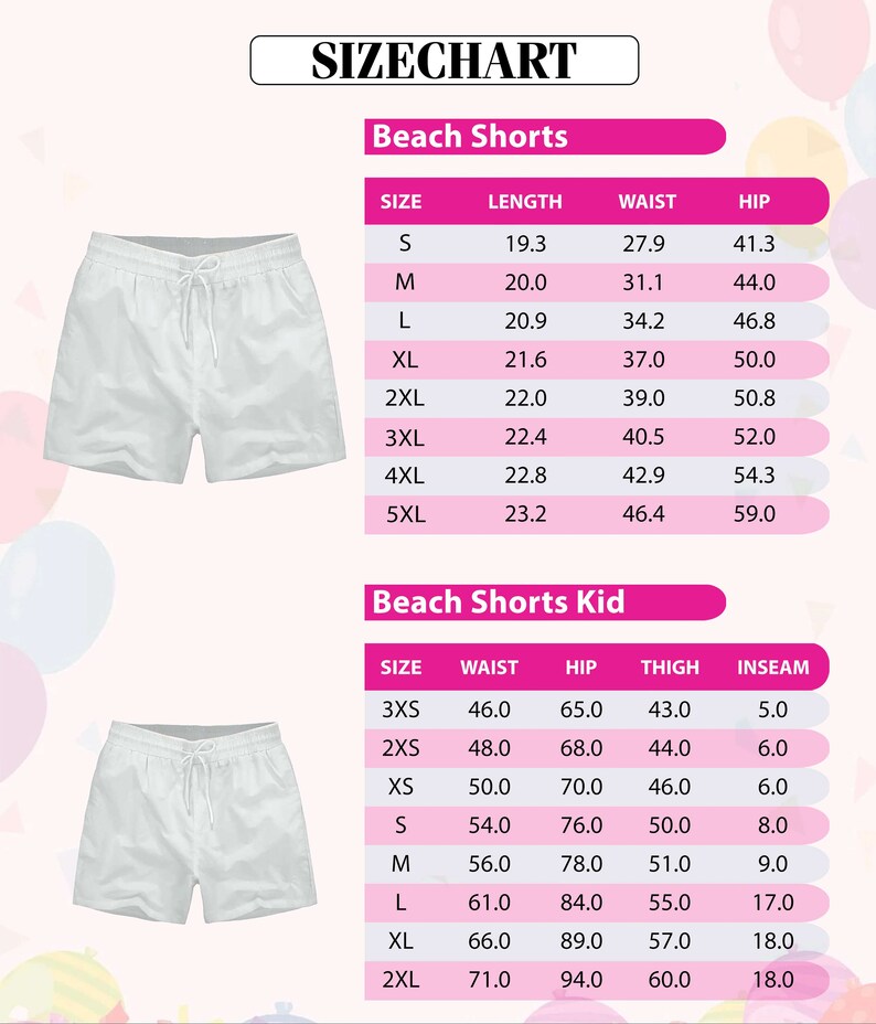 a women's shorts size chart with measurements
