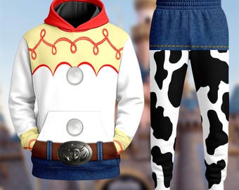 Jessie Cowgirl 3D Adult T-shirt Hoodie, Toy Story Cosplay Costume Hoodie, Jessie Toy Story Halloween Costume Shirt, Cartoon Hoodie