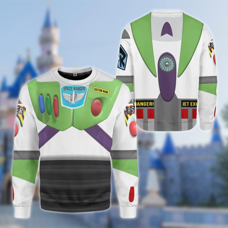 Personalized Buzz Lightyear Halloween Costumes Shirt, Toy Story Cosplay Costume Hoodie Sweatpants, Halloween Costume For Family image 3