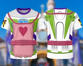 Mrs. Nesbitt 3D Costume Shirt, Buzz Lightyear Astronaut Toy Halloween 3D Shirt, Toy Story Halloween Costume For Family Group T-Shirt