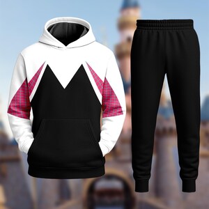 Sudadera con capucha 3D para disfraz de Spider Girl, disfraz de Gwen Stacy para Halloween, disfraz de cosplay 3D para Halloween, sudadera con capucha con estampado completo imagen 2