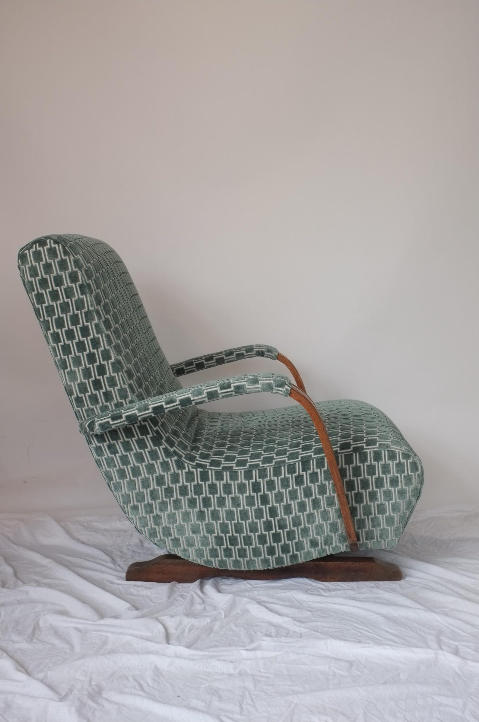 Vintage Bentwood Rocking Chair 1930s Halabala Banana Chair - Etsy