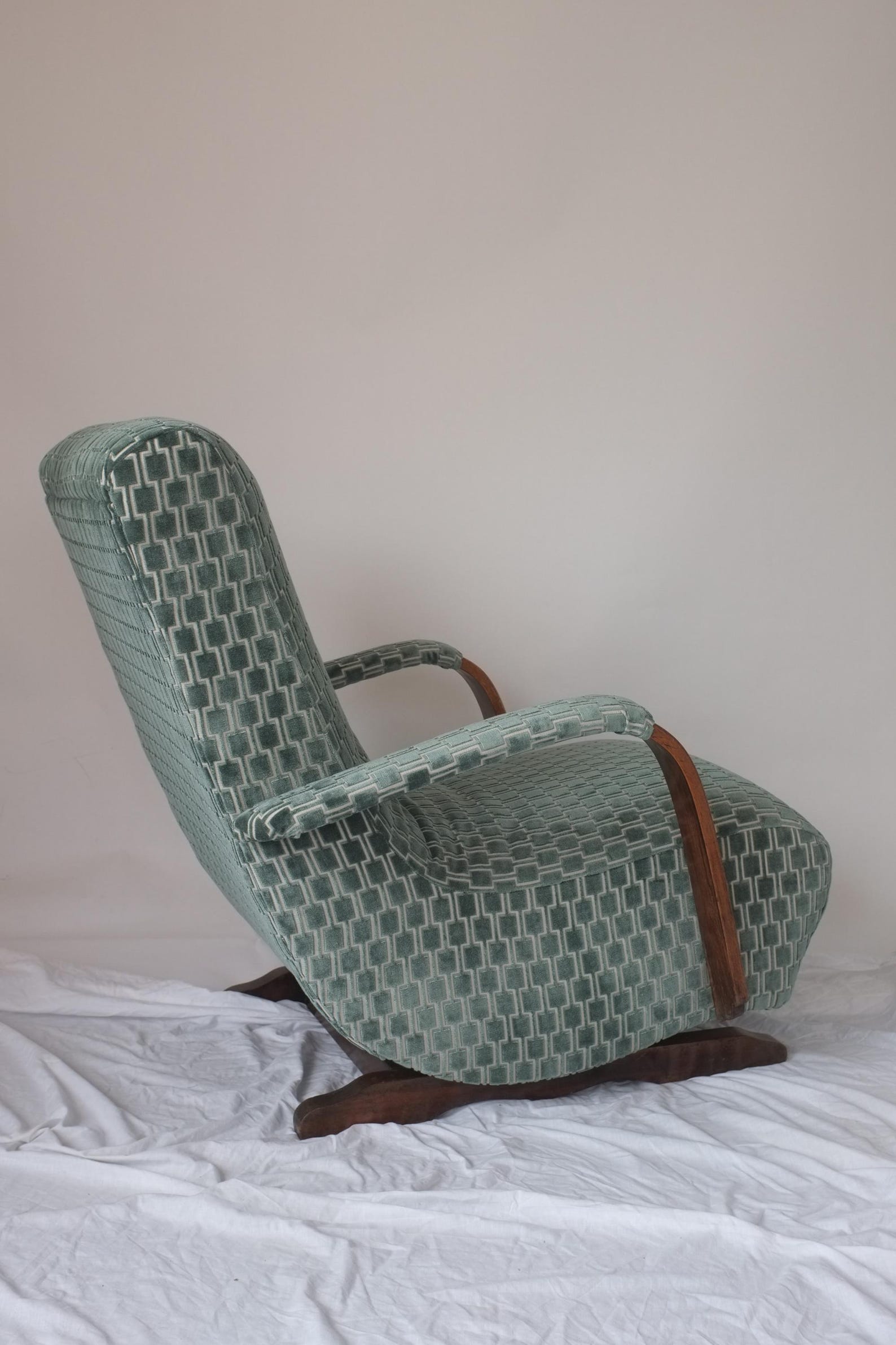 Vintage Bentwood Rocking Chair 1930s Halabala Banana Chair - Etsy