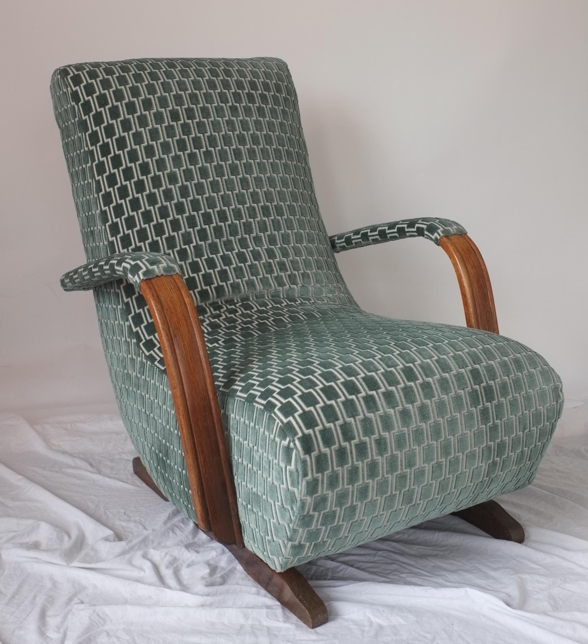 Vintage Bentwood Rocking Chair 1930s Halabala Banana Chair - Etsy