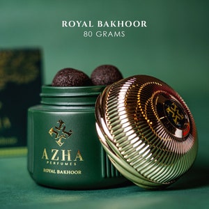 Royal Bakhoor - 80gms | Handcrafted in Dubai | A Journey of Saffron, Rose, and Leather