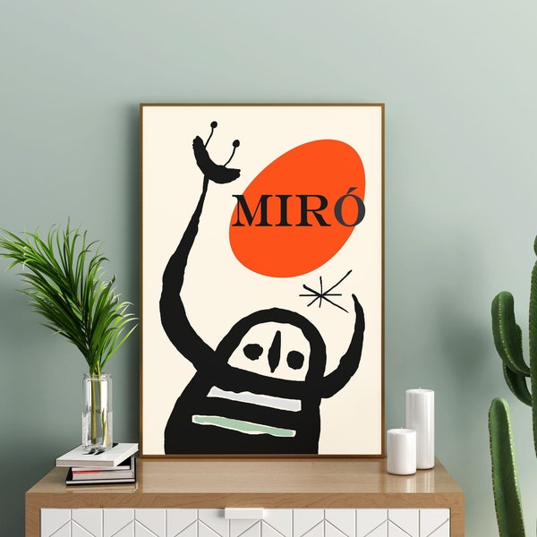 Joan Miro Poster, Museum Poster, Affiche Murale, Guestroom Decoration