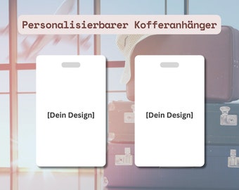 Personalisierbarer Kofferanhänger für den Urlaub, Personalisierter Gepäckanhänger für die Reise als personalisiertes Geschenk zu Weihnachten