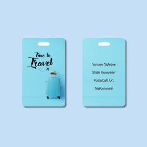 Etiqueta de bagagem de férias personalizada, etiqueta de bagagem de viagem personalizada como presente personalizado para o Natal