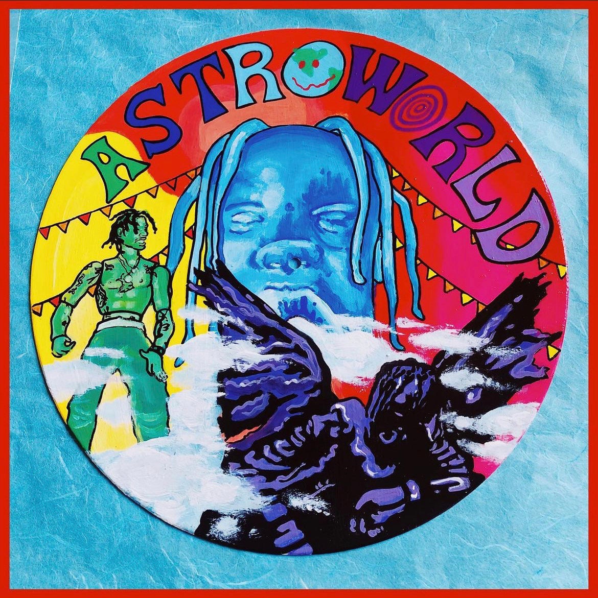 Travis Scott – Carved Vinyl Record Art Decor – Astro Vinyl Art