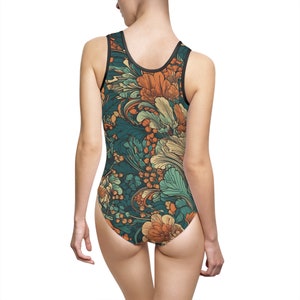 Blooming Beauty - Floral Bademode, Vintage Badeanzug für Frauen, tolles Geschenk für Sommer, Floral Badeanzug, Plus Größen erhältlich Bild 9