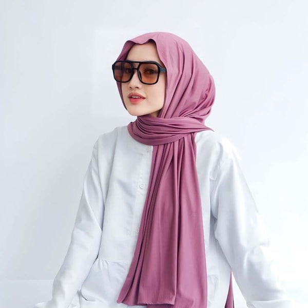 T-shirt en jersey hijab pashmina Flexibel, hijab khimar, hijab pour femmes musulmanes, écharpe en jersey hijab de qualité supérieure, niqab, hijab instantané FD45