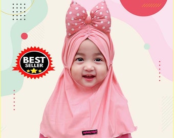 Newborn Baby Girl Hijab Headband Ribbon 0 Month-3 Years, Children Hijab, Muslim T Shirt, Baby Girl shirt, Baby Gift, Baby New Born Gift FD19