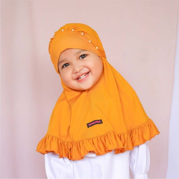 Newborn Baby Girl Hijab Headscarf Pearl Model Newborn 0 Month-10 Years, Children Hijab, Muslim T Shirt, Baby Gift, Baby New Born Gift FD22