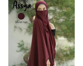 Hijab Pashmina Instant Long Assya Syari, Niqab for Women Muslim, Face Covering, Islamic Veil, Modest Hijab, Religious Apparel, Muslim Gifts