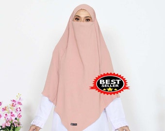 Khimar Yoora Daily French Khimar Syari, Niqab for Women Muslim, Ansiktstäckning, Islamisk slöja, Modest Hijab, Religiösa kläder, Muslim Gift FD70