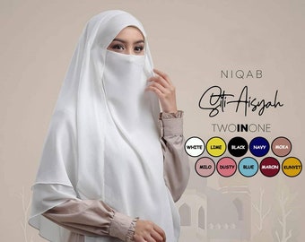 French Khimar Niqab Yaman Siti Aisyah Kinari, khimar hijab, Hijab for muslim women, Moslem Clothing, gift for women, gift for mom FD29