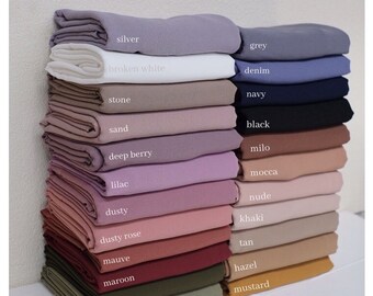 Pashmina Basic Ceruty Babydoll Plain, khimar hijab, Hijab for muslim women, Premium Quality Hijab Pashmina Scarf, Niqab, Instant Hijab FD54