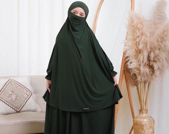 Gamis for girl 1-11 years French Khimar Fatimah Set, Funny Baby girl shirt, Baby shirt, Baby Gift, Baby New Born Gift, Moslem Clothing FD101