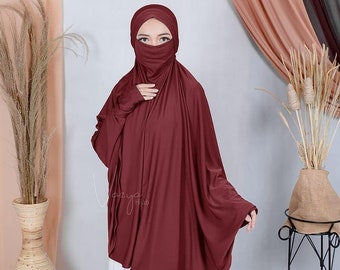 Hijab Mask Shania Niqab,Khimar Jumbo Syari,Niqab for Women Muslim,Face Covering,Islamic Veil,Modest Hijab,Religious Apparel, Muslim GiftFD71