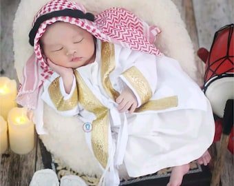 Baby boy abaya sets 0-6 Years, abaya and turban, Baby Boy Abaya Set, Islamic Clothing Set for Boys, Muslim Toddler Outfit,Modest Dress Set