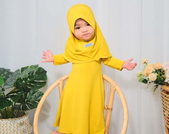 Kia Daily Abaya for Kids 0-3 year, Funny Baby girl shirt, Baby Gift, Baby New Born Gift, Moslem Clothing FD11