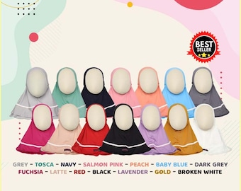 Headscarf Hijab for Newborn Baby Girls Pompom Model 0 Month-10 Years, Children Hijab, Muslim T Shirt, Baby Gift, Baby New Born Gift FD21