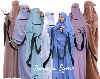 Syari Khimar Voile bandana uni confortable, Robe abaya pour femme, Vêtements islamiques modestes, Mode musulmane, Robe élégante, Muslimah FD114