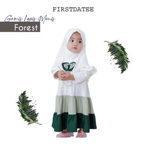 Sweet Layered Abaya 0 Month-6 Year, Muslim T Shirt, Funny Baby girl shirt, Baby shirt, Baby Gift, Baby New Born Gift, Moslem Clothing FD12