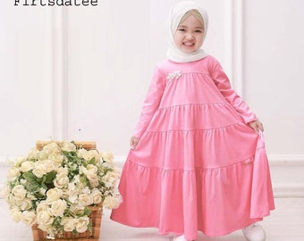 Princess Abaya Dresses for Girls Age 1-9 Years, Good Abaya Kids, Funny Baby girl shirt, Baby Gift, Baby New Born Gift, Moslem Clothing FD04