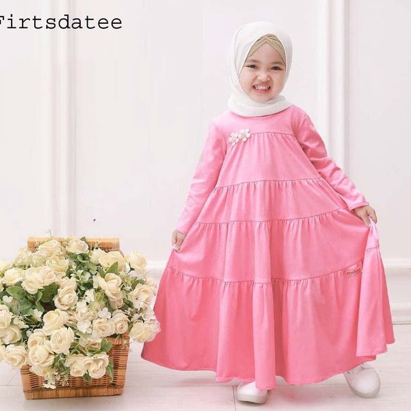 Princess Abaya Dresses for Girls Age 1-9 Years, Good Abaya Kids, Funny Baby girl shirt, Baby Gift, Baby New Born Gift, Moslem Clothing FD04