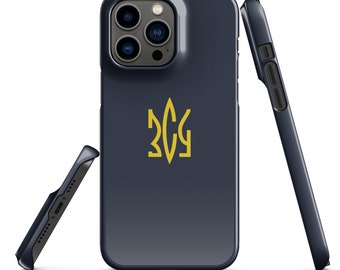 Ukrainian Trident iPhone Case – Golden Coat of Arms, Stand with Ukraine