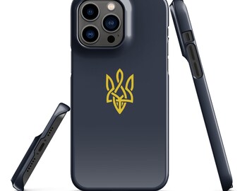 Ukrainian Trident iPhone Case – Golden Symbol, Support Ukraine