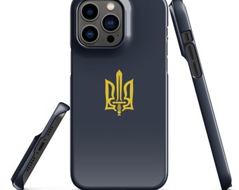 Ukrainian Trident iPhone Case – Golden Coat of Arms Symbol